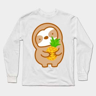 Cute Pineapple Sloth Long Sleeve T-Shirt